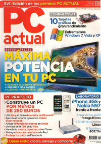 Revista PC ACTUAL, número 221, con comparativa de Windows 7, Vista y XP